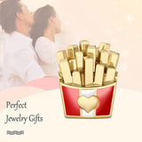Fries Metal Beads Silver Charm for Bracelet DIY Jewelry