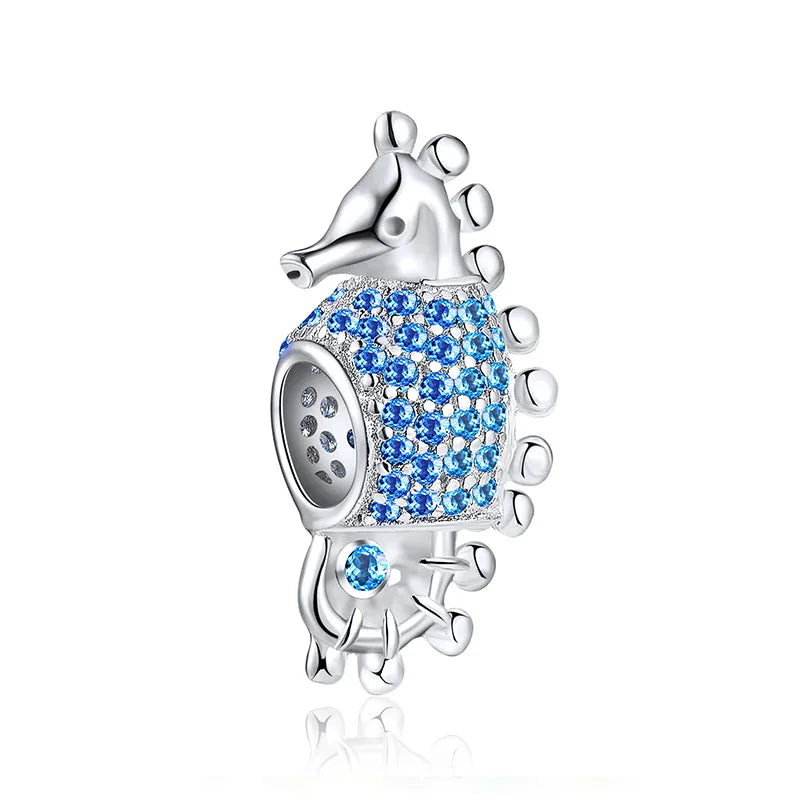 Sterling Silver Hippocampus Beads for Bracelet Making