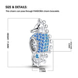 Sterling Silver Hippocampus Beads for Bracelet Making
