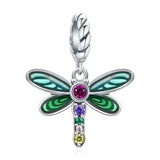 Dragonfly CZ Pendant Charm 925 Silver Jewelry