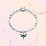 Dragonfly CZ Pendant Charm 925 Silver Jewelry