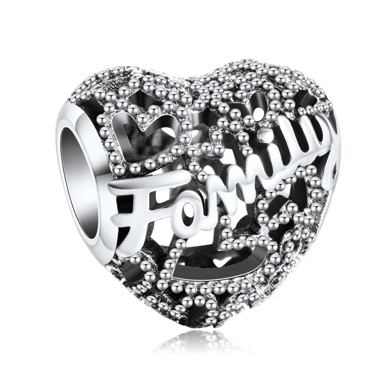 Family Bead Love Charm for Bracelet Making