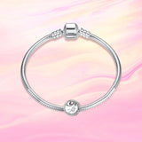 925 Sterling Silver Star Moon Charms Love Gift Women Bracelet DIY