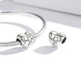 925 Sterling Silver Mother Son Lettering Bead for Bracelet