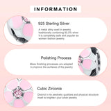 Flower Charms Crystal Beads Bracelet Accessories 925 Silver Jewelry