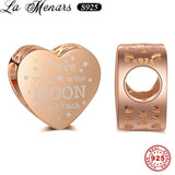 Heart Beads 925 Silver Charms for Bracelet Making Accessories