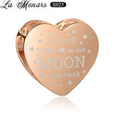 Heart Beads 925 Silver Charms for Bracelet Making Accessories