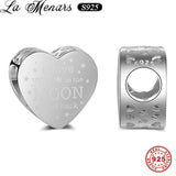 Heart Beads 925 Silver Charms for Bracelet Making Accessories