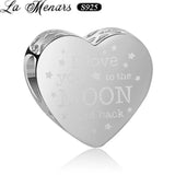 Heart Beads 925 Silver Charms for Bracelet Making Accessories