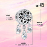 925 Silver Flower CZ Charm Pendant for Women