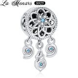 925 Silver Flower CZ Charm Pendant for Women