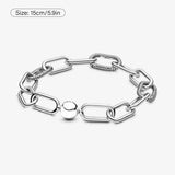 Innovative Bracelet Chains Round Clasp Silver Plating Women Jewelry DIY