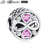 Purple Heart Zircon 925 Sterling Silver Charm for Bracelet Making