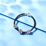 Sterling Silver Round Beads Crystal Charms Jewelry