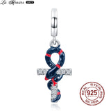 925 Silver Jack Skull Flower Dragon Heart Charm for Jewelry