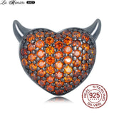 925 Silver Jack Skull Flower Dragon Heart Charm for Jewelry