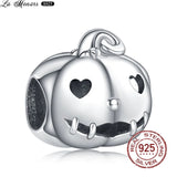 925 Silver Jack Skull Flower Dragon Heart Charm for Jewelry