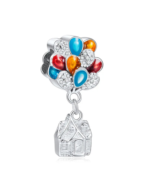 925 Silver Balloon House Charms Bead for Bracelet