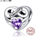 Purple Love Leaves Beaded Charms for Bracelet Making Women
