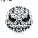 Skull Diamond Charms 925 Silver Waist Beads Halloween Bracelet
