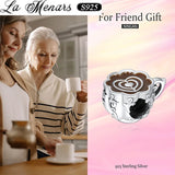 Coffee Beads 925 Silver Charms for Women Bracelet Gift