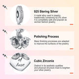 925 Sterling Silver Wife Charm for Bracelet Bangle Beads