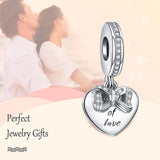 925 Sterling Silver Wife Charm for Bracelet Bangle Beads