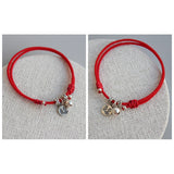 12-22cm FU Bell Red Thread For Hand 925 Sterling Silver Bracelet Women