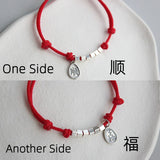 Red Thread Hand Bracelet 925 Sterling Silver Women Rope Bracelets