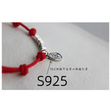 Red Thread Hand Bracelet 925 Sterling Silver Women Rope Bracelets