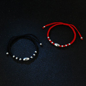 Silver Bead Thread For Hand 990 Sterling Silver Bracelet String Rope Women