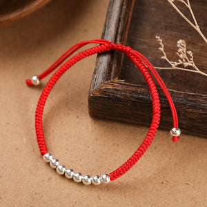 925 Sterling Silver Bracelet Red String Rope Bracelet For Women