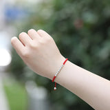 925 Sterling Silver Bracelet Red String Rope Bracelet For Women