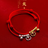 925 Sterling Silver Zodiac Tiger Red Rope Bracelets