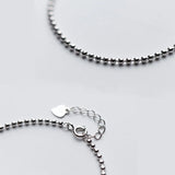 Silver Bead Ball Bracelet 925 Sterling Silver Bracelet For Women