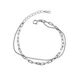 Retro Layer Bracelets Silver 925 Fine Jewelry Women's Bracelet