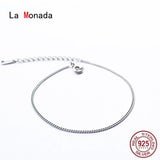 15+3cm Fine Silver 925 Bracelet for Women Chain Minimalist Sterling