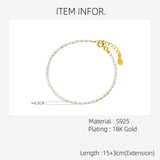 Irregular Pearl Bracelet 925 Sterling Silver Women's Bracelet