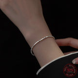 925 Sterling Silver Women's Bracelet - Stylish Irregular Design