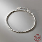925 Sterling Silver Women's Bracelet - Stylish Irregular Design