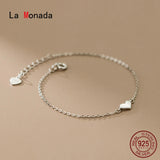 925 Sterling Silver Small Heart Bracelet for Women Fine Jewelry