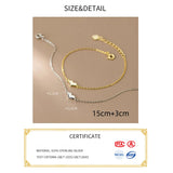 925 Sterling Silver Small Heart Bracelet for Women Fine Jewelry