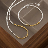 Irregular Bead Bracelet Women 925 Sterling Silver 925 Silver Women's Bracelet