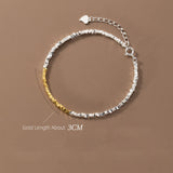 Irregular Bead Bracelet Women 925 Sterling Silver 925 Silver Women's Bracelet