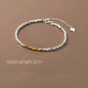 Irregular Bead Bracelet Women 925 Sterling Silver 925 Silver Women's Bracelet