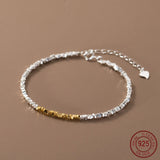 Irregular Bead Bracelet Women 925 Sterling Silver 925 Silver Women's Bracelet
