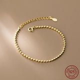925 Silver Women's Bracelet Geometry Minimalist Bead Sterling 925