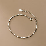 925 Silver Women's Bracelet Geometry Minimalist Bead Sterling 925
