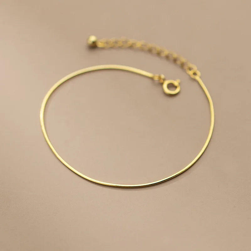 925 Silver Snake Chain Bracelet for Women