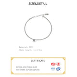 Fine Silver 925 Jewelry Bracelet Women Beads Chain Minimalist Bracelets